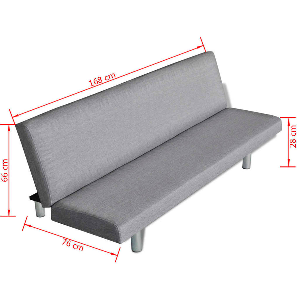 Slaapbank polyester lichtgrijs MeubelReus
