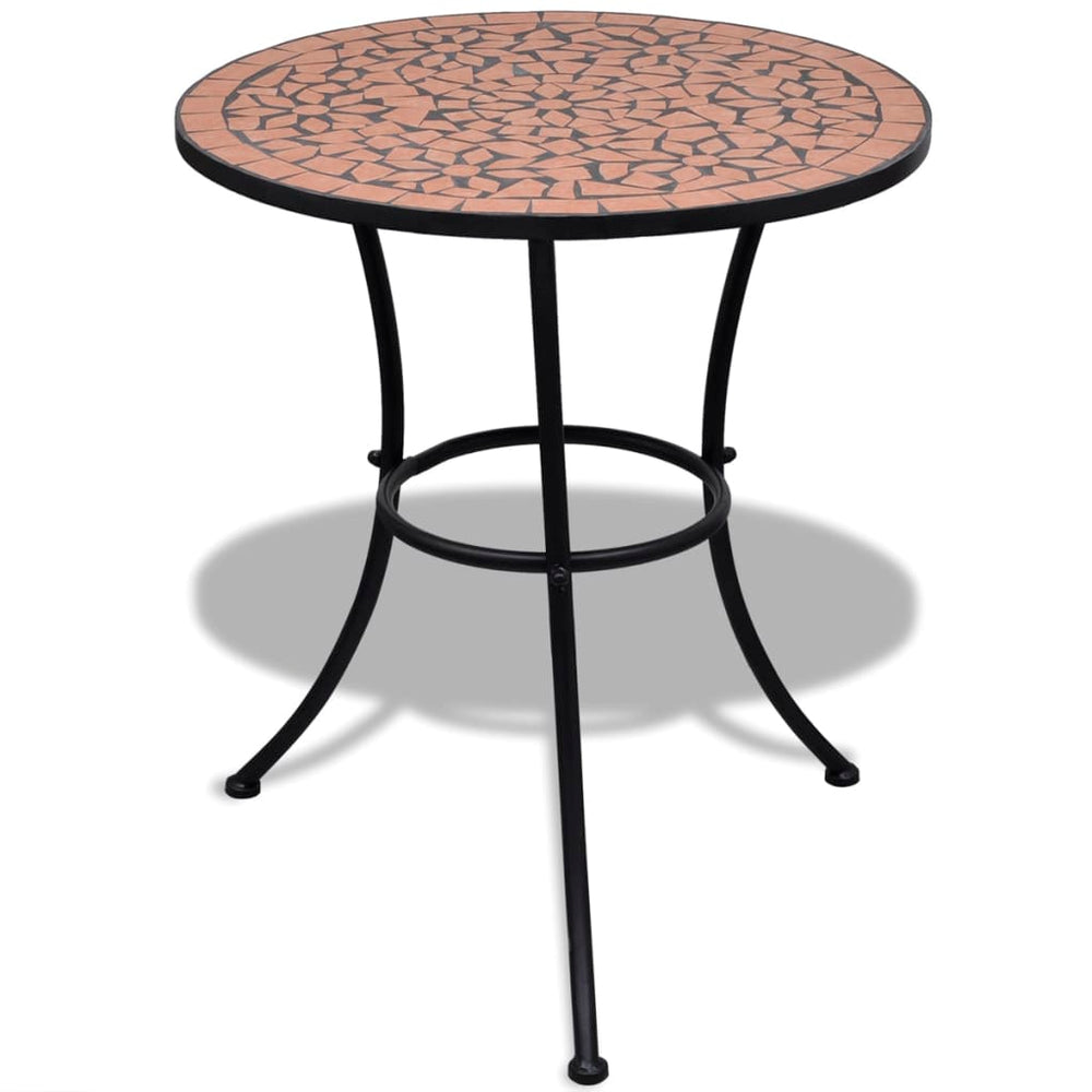 Bistrotafel 60 cm mozaïek terracottakleurig MeubelReus