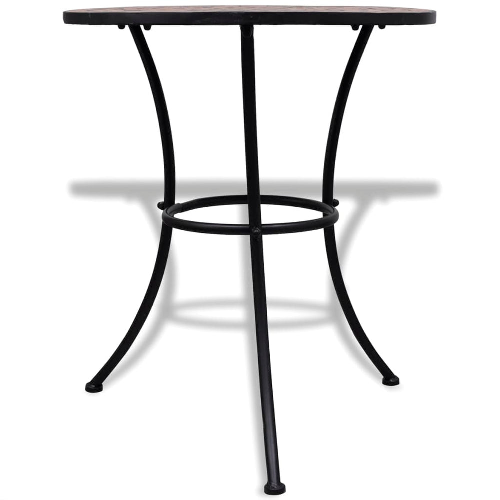 Bistrotafel 60 cm mozaïek terracottakleurig MeubelReus