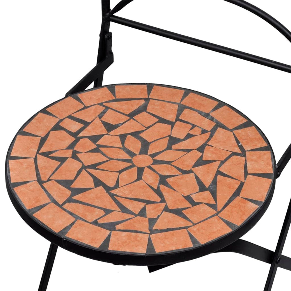 Bistrostoelen inklapbaar 2 st keramiek terracottakleurig MeubelReus