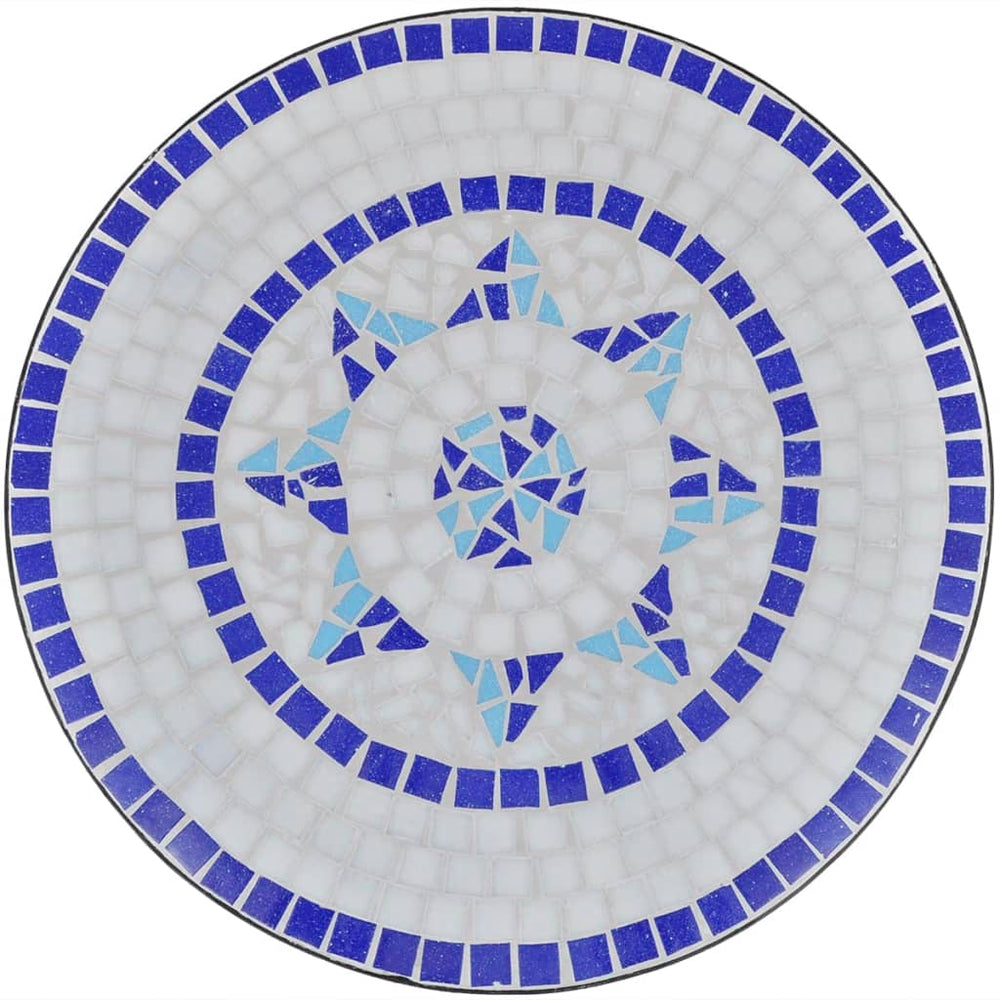 Bistrotafel 60 cm mozaïek blauw en wit MeubelReus