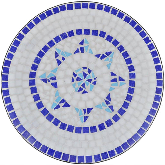 Bistrotafel 60 cm mozaïek blauw en wit MeubelReus