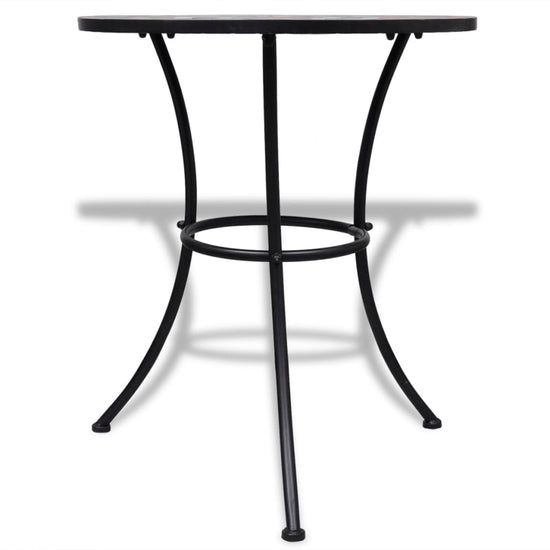 Bistrotafel 60 cm mozaïek terracottakleurig en wit MeubelReus
