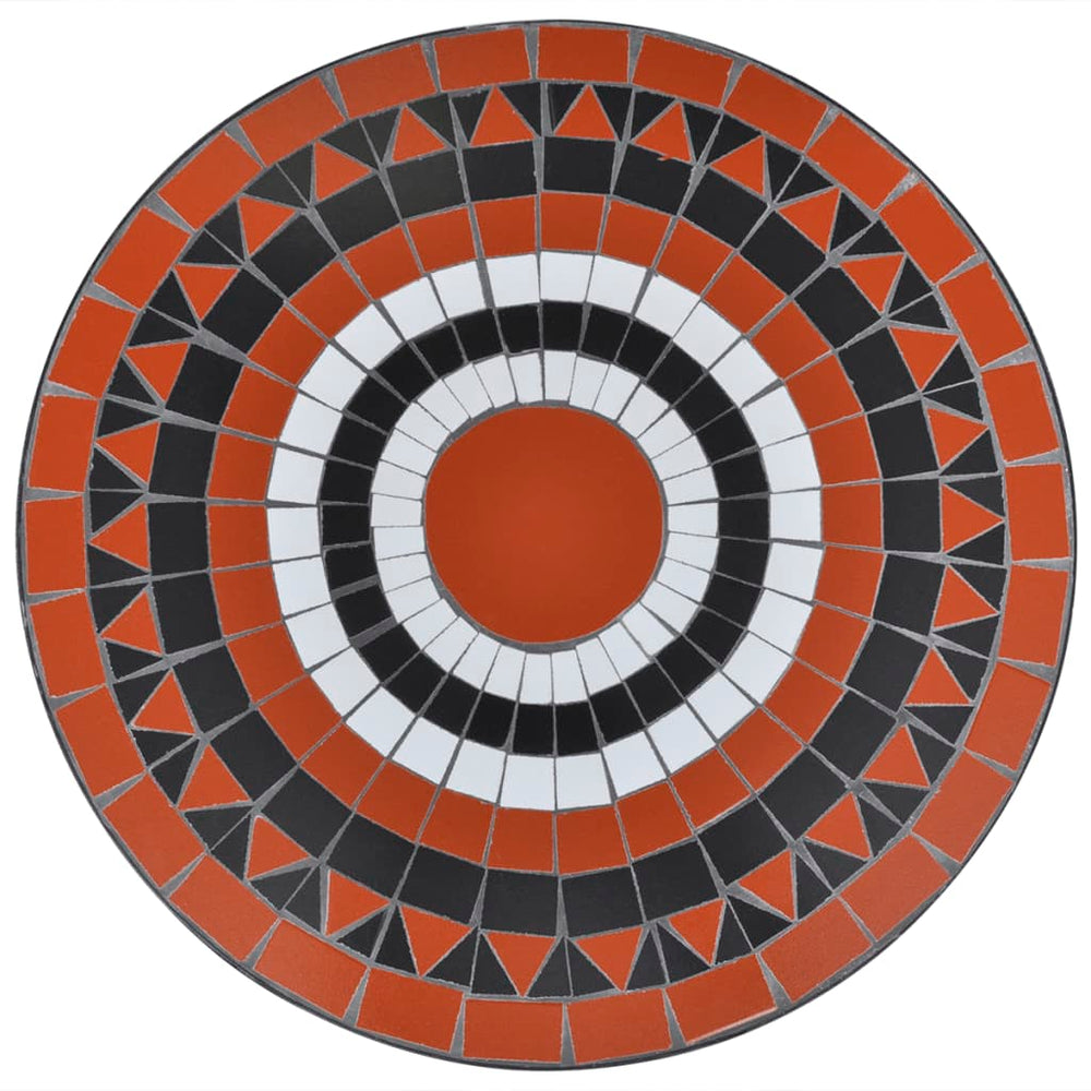 Bistrotafel 60 cm mozaïek terracottakleurig en wit MeubelReus