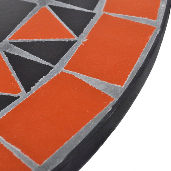 Bistrotafel 60 cm mozaïek terracottakleurig en wit MeubelReus
