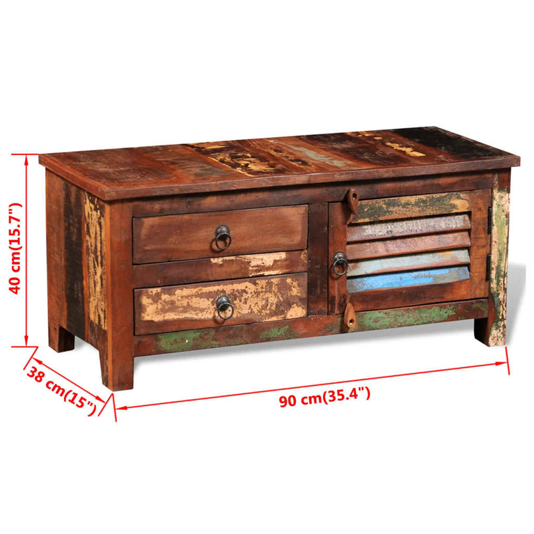 Tv-meubel massief gerecycled hout MeubelReus