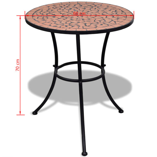 3-delige Bistroset keramische tegel terracotta MeubelReus
