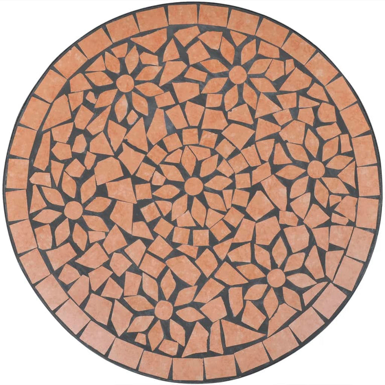 3-delige Bistroset keramische tegel terracotta MeubelReus
