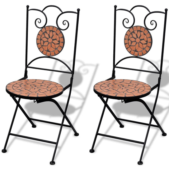 3-delige Bistroset keramische tegel terracotta MeubelReus