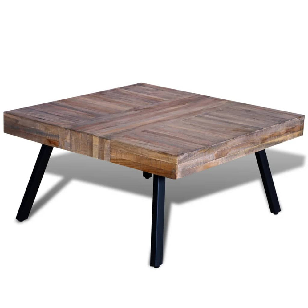 Salontafel vierkant gerecycled teakhout MeubelReus