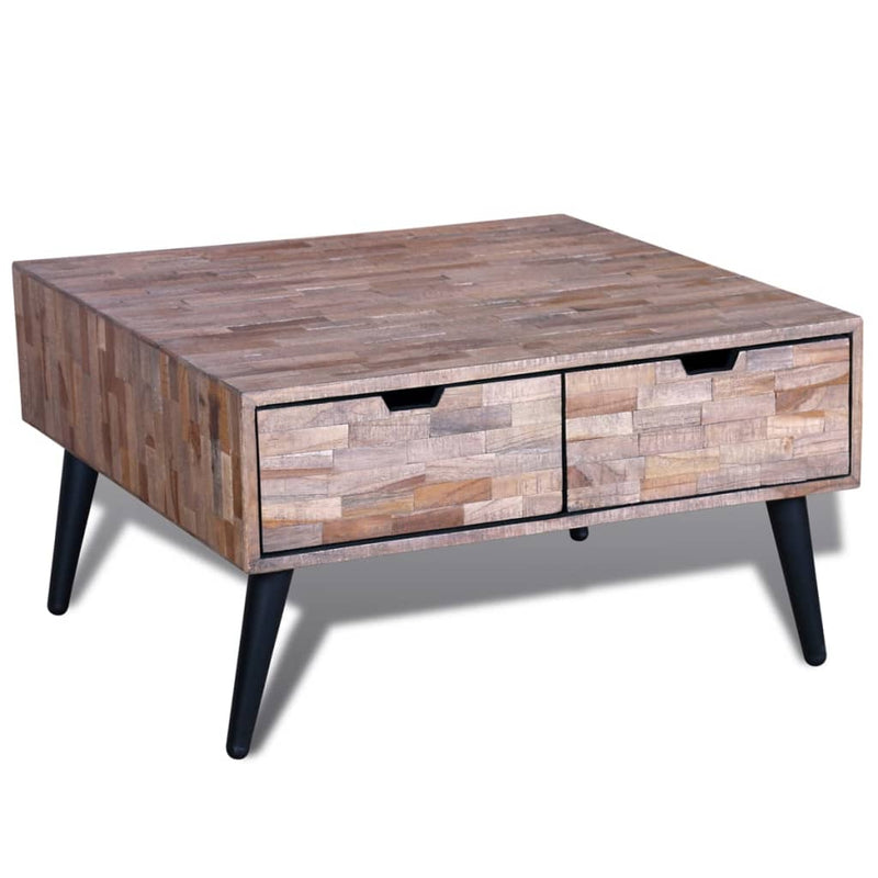 Salontafel met 4 lades gerecycled teakhout MeubelReus