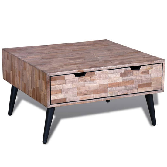 Salontafel met 4 lades gerecycled teakhout MeubelReus