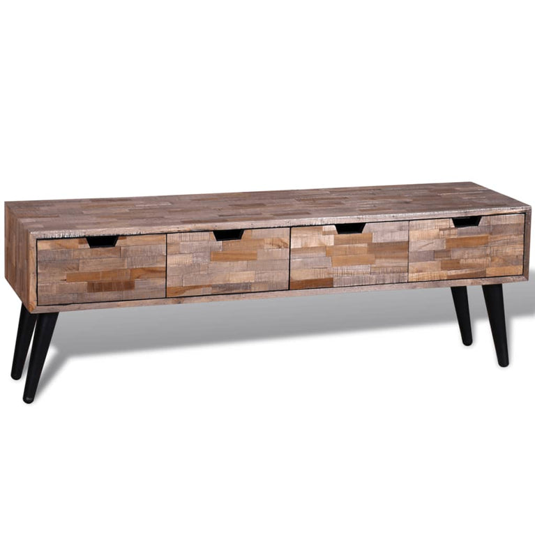 Tv-meubel met vier lades gerecycled teak MeubelReus