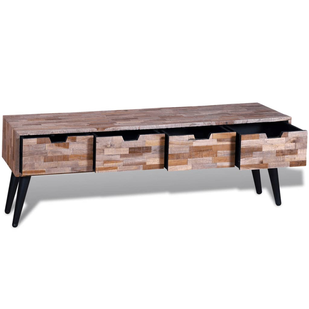 Tv-meubel met vier lades gerecycled teak MeubelReus