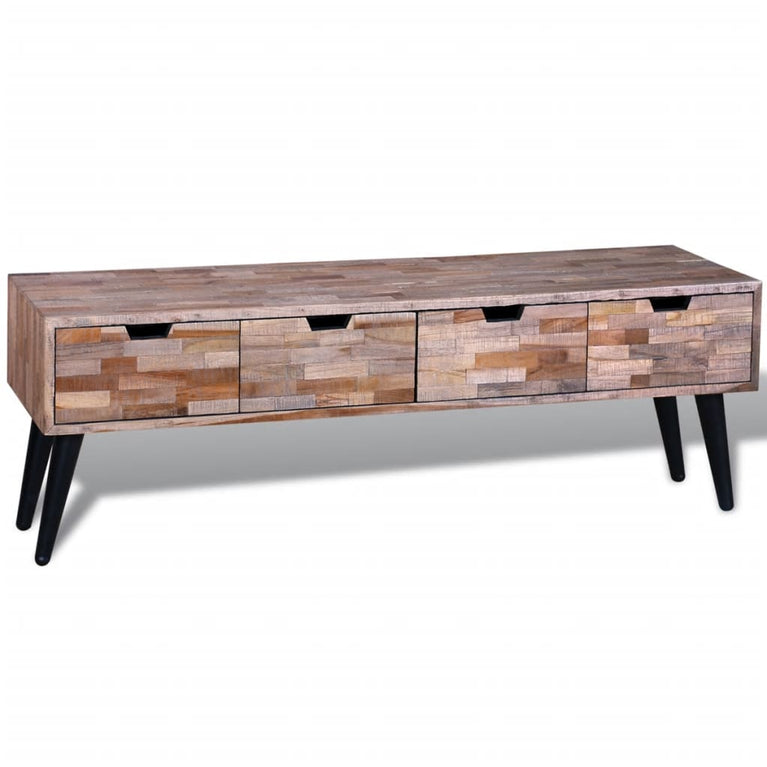 Tv-meubel met vier lades gerecycled teak MeubelReus