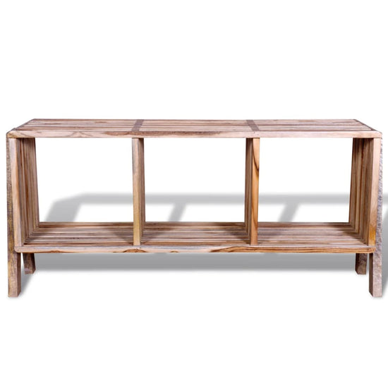 Tv-meubel met 3 vakken gerecycled teak stapelbaar MeubelReus