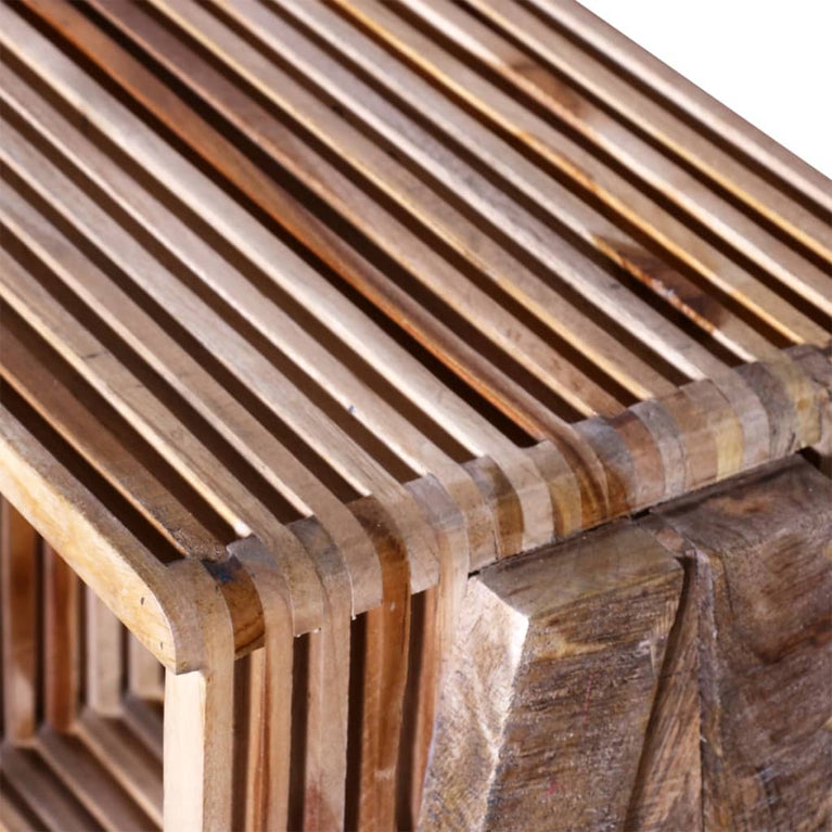 Tv-meubel met 3 vakken gerecycled teak stapelbaar MeubelReus