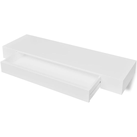 Wandschap met lade zwevend MDF wit MeubelReus
