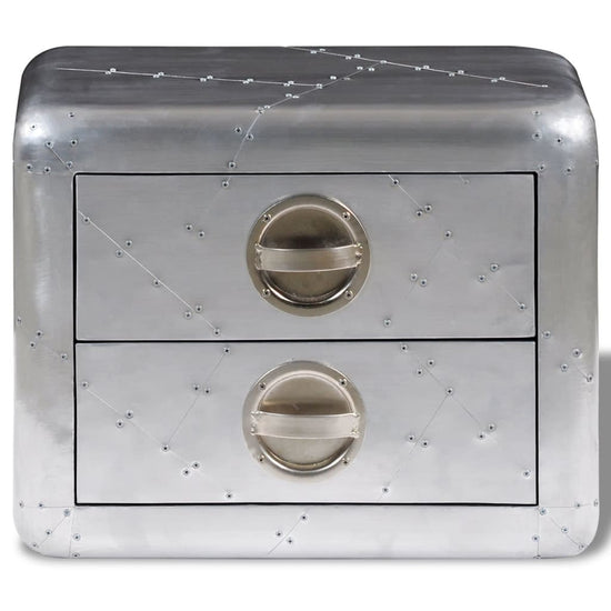 Bijzettafel met 2 lades in vintage luchtvaartstijl MeubelReus