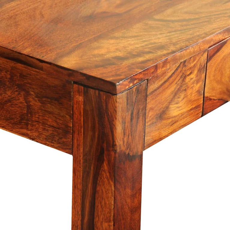 Wandtafel met 3 lades 80 cm massief sheeshamhout MeubelReus