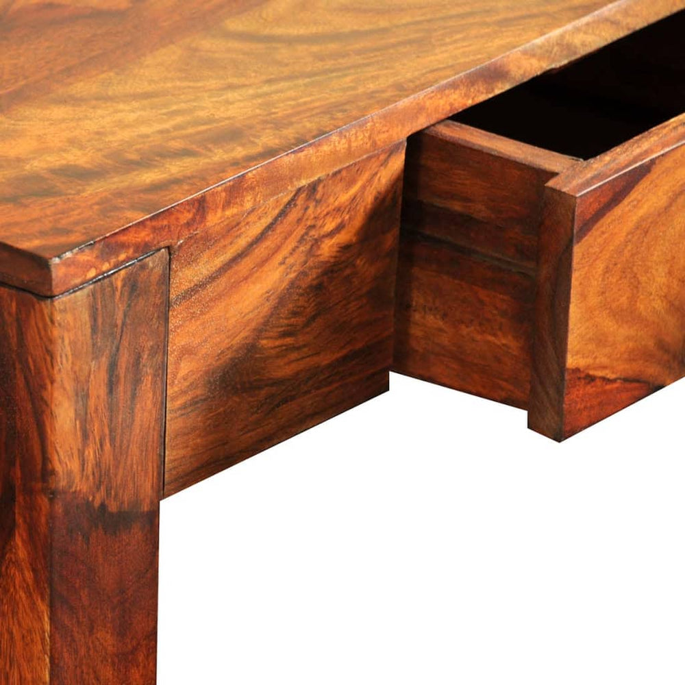 Wandtafel met 3 lades 80 cm massief sheeshamhout MeubelReus