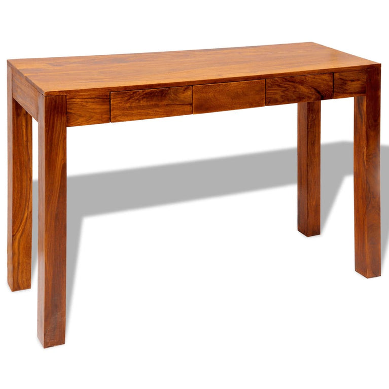 Wandtafel met 3 lades 80 cm massief sheeshamhout MeubelReus