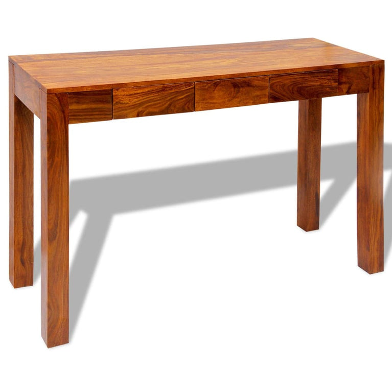 Wandtafel met 3 lades 80 cm massief sheeshamhout MeubelReus