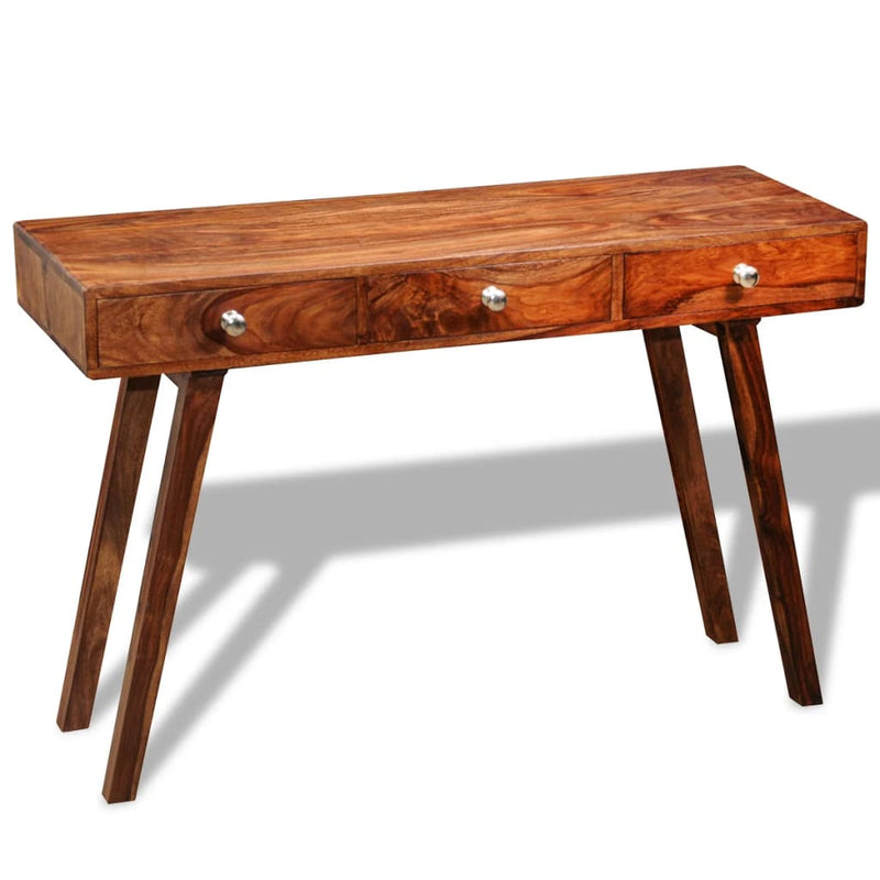 Wandtafel met 3 lades 76 cm massief sheeshamhout MeubelReus