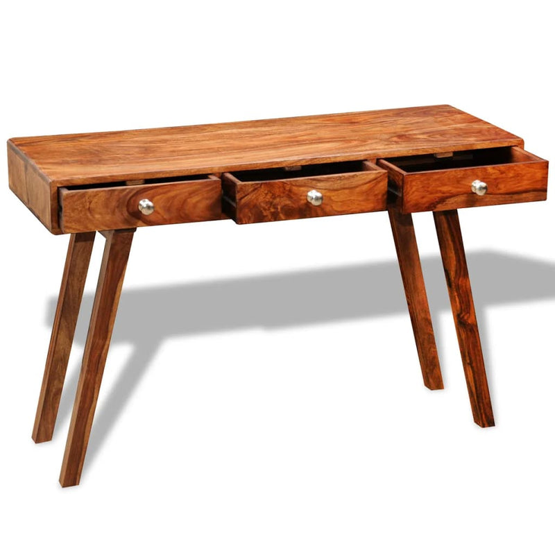 Wandtafel met 3 lades 76 cm massief sheeshamhout MeubelReus