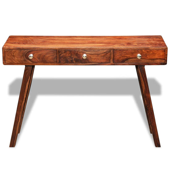 Wandtafel met 3 lades 76 cm massief sheeshamhout MeubelReus