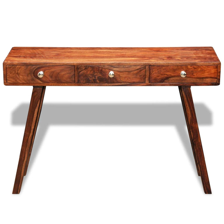 Wandtafel met 3 lades 76 cm massief sheeshamhout MeubelReus