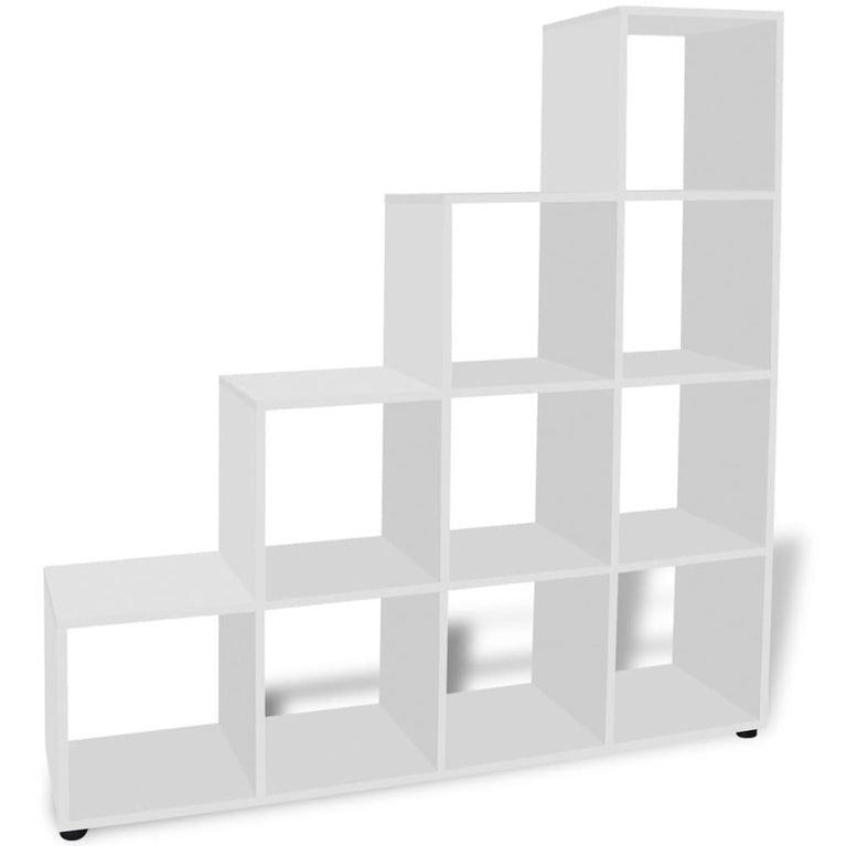 Boekenkast/presentatiemeubel trapvormig 142 cm wit