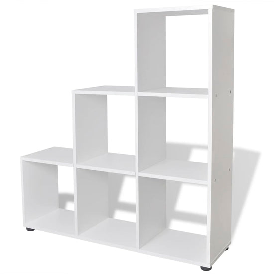 Boekenkast/presentatiemeubel trapvormig 107 cm wit MeubelReus