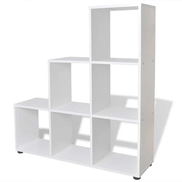 Boekenkast/presentatiemeubel trapvormig 107 cm wit MeubelReus