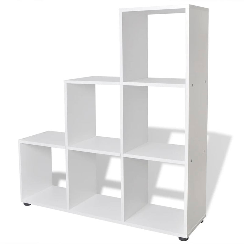Boekenkast/presentatiemeubel trapvormig 107 cm wit MeubelReus