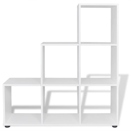Boekenkast/presentatiemeubel trapvormig 107 cm wit MeubelReus