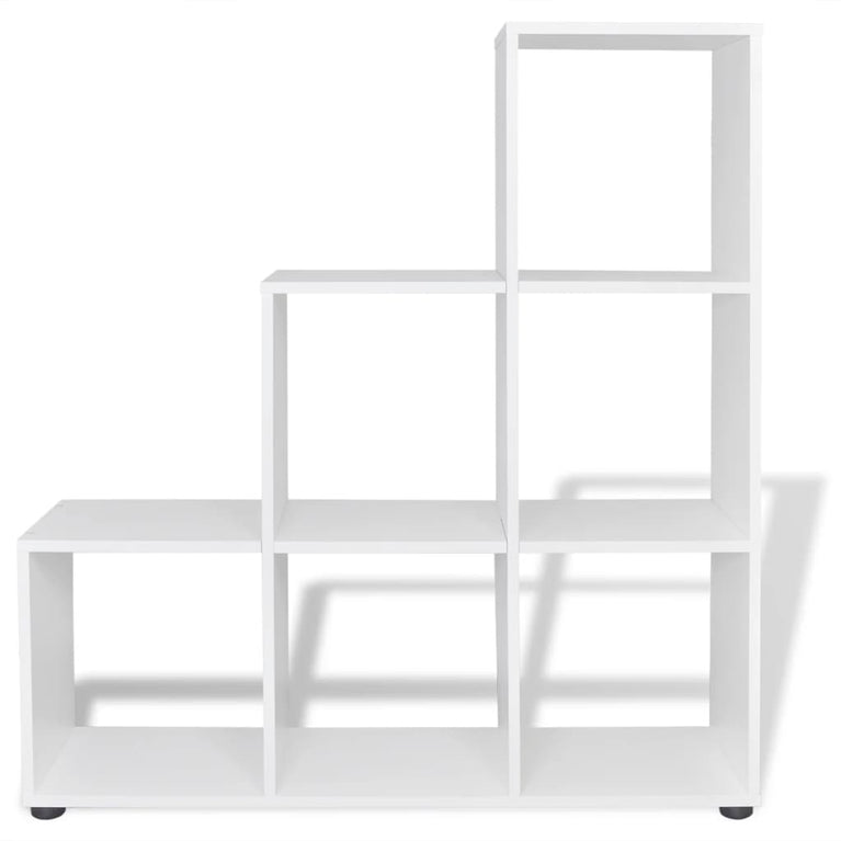 Boekenkast/presentatiemeubel trapvormig 107 cm wit MeubelReus