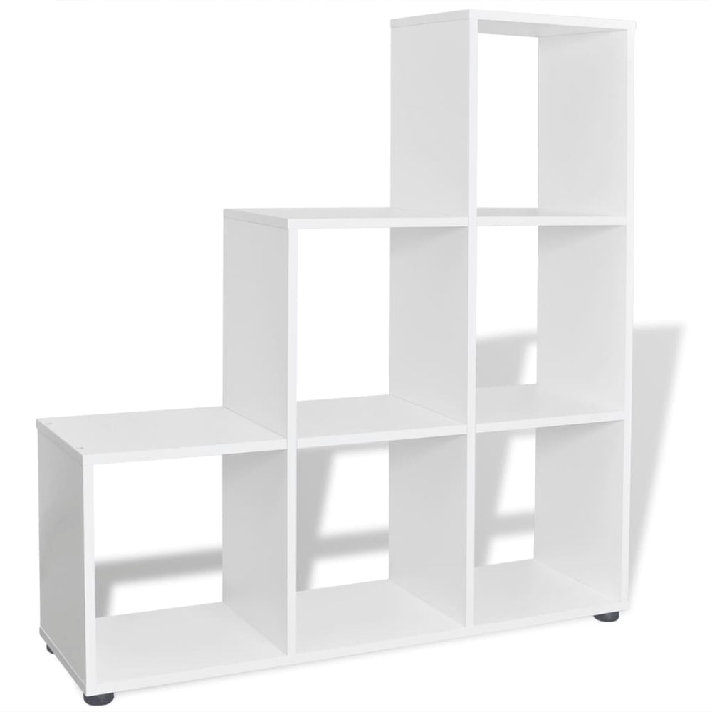 Boekenkast/presentatiemeubel trapvormig 107 cm wit MeubelReus