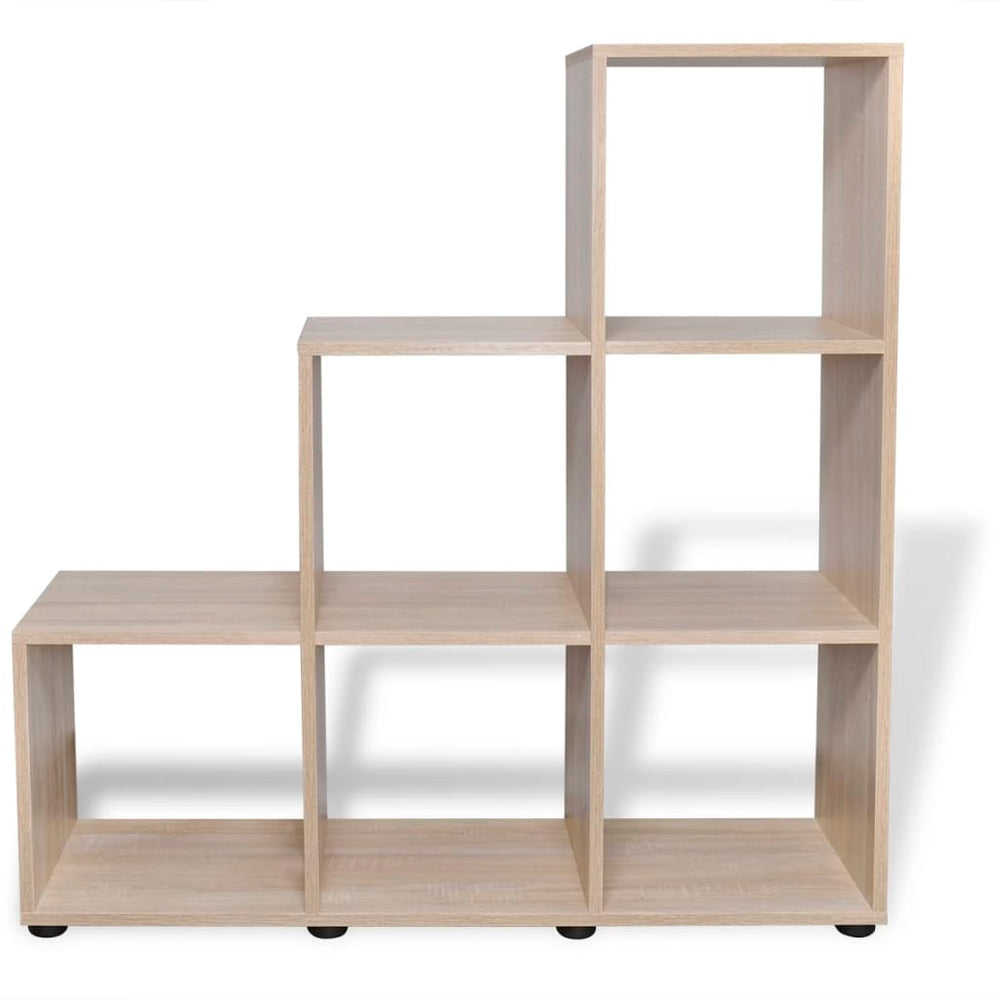 Boekenkast/presentatiemeubel trapvormig 107 cm eikenkleur MeubelReus