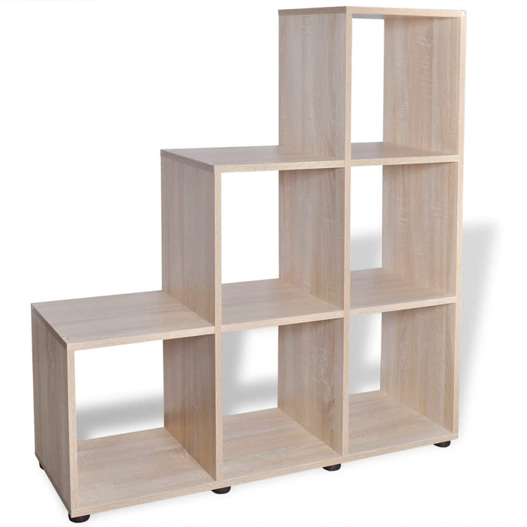 Boekenkast/presentatiemeubel trapvormig 107 cm eikenkleur MeubelReus