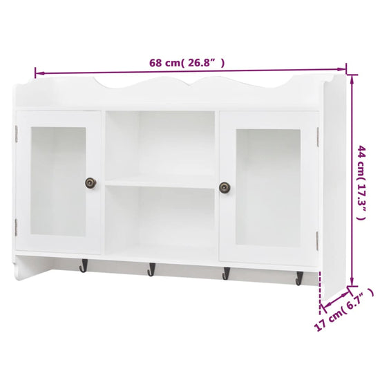 Wandschap voor boeken/DVD's MDF wit MeubelReus