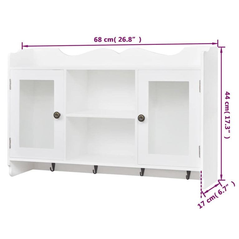 Wandschap voor boeken/DVD's MDF wit MeubelReus