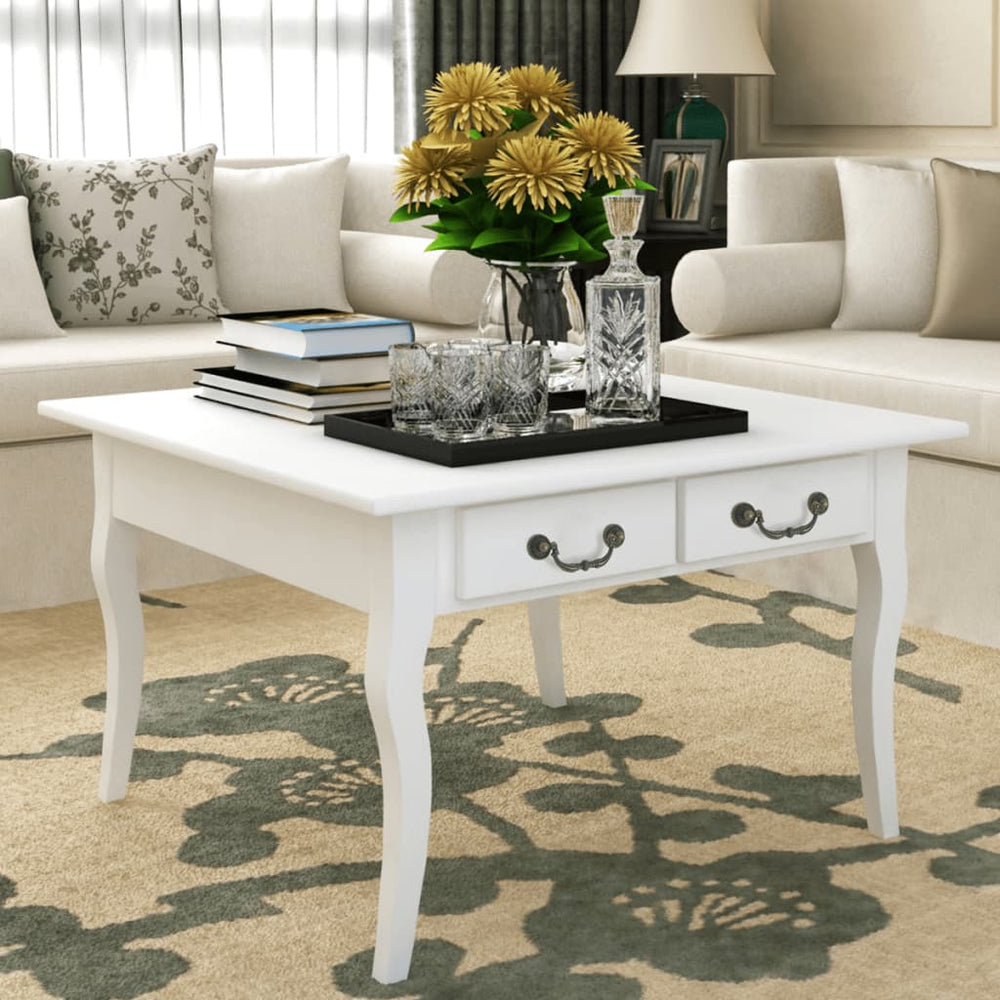 Salontafel met 4 lades wit MeubelReus