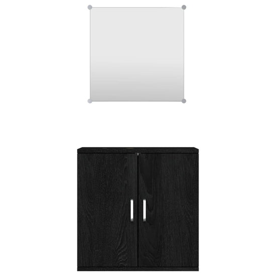 vidaXL 2-delige Badkamermeubelset bewerkt hout zwart MeubelReus