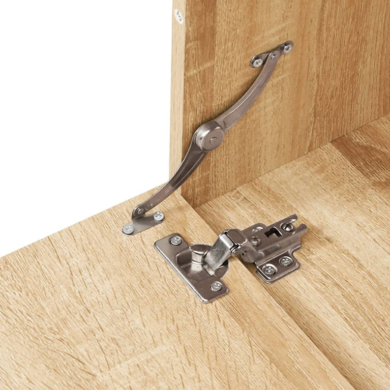 vidaXL 6-delige Badkamermeubelset bewerkt hout eikenkleurig MeubelReus