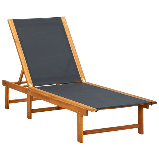 Ligbed met tafel massief acaciahout en textileen MeubelReus