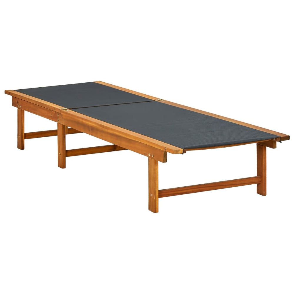 Ligbed met tafel massief acaciahout en textileen MeubelReus