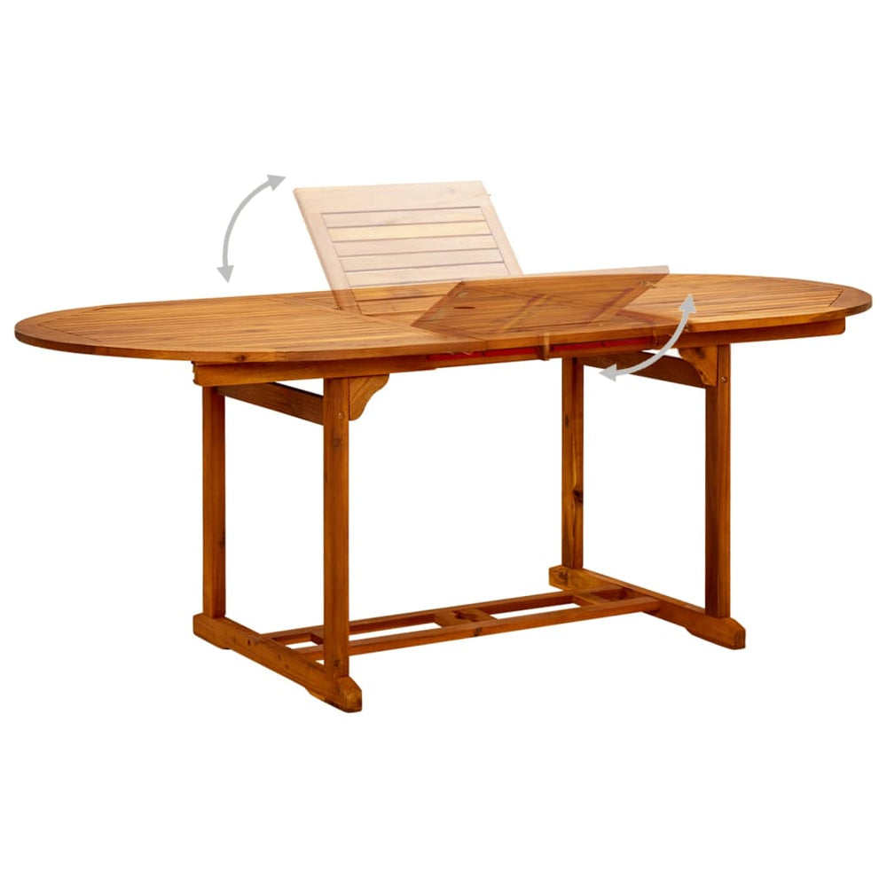 Tuintafel 200x100x75 cm massief acaciahout MeubelReus