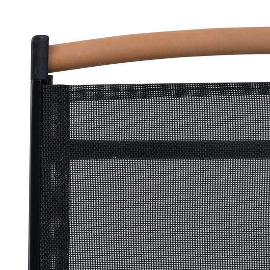 Tuinstoelen inklapbaar 2 st aluminium en textileen zwart MeubelReus