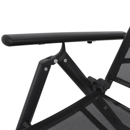 Ligbed inklapbaar aluminium zwart MeubelReus